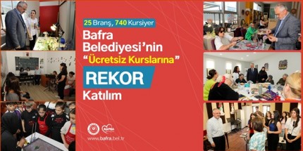 Bafra Belediyesi’nin Ücretsiz Kurslarına Rekor Katılım